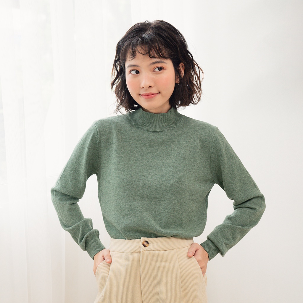 BLEUBIRD Áo len dệt kim dài tay BASIC SWEATER | BigBuy360 - bigbuy360.vn