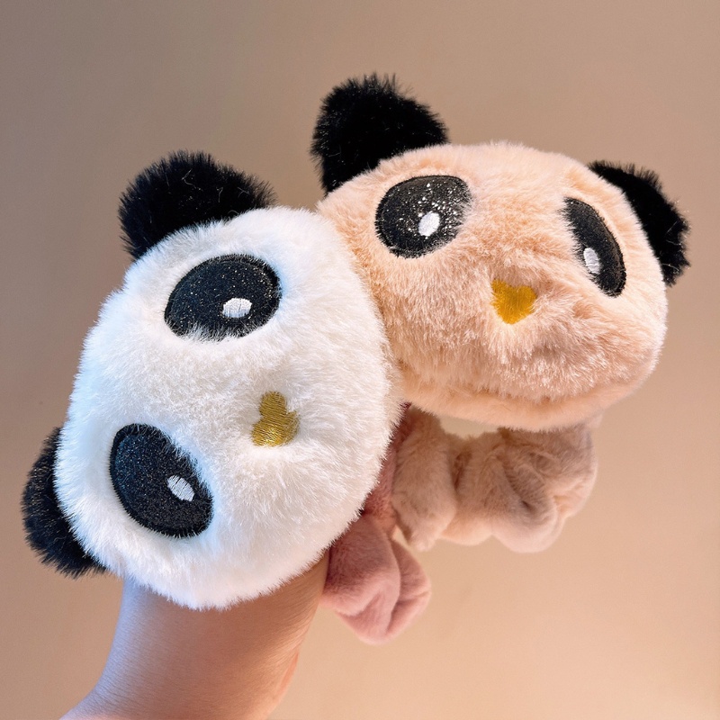 Dây Cột Tóc Co Giãn Hình Gấu Trúc Hoạt Hình Nhồi Bông Đáng Yêu