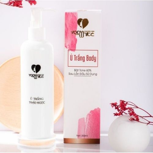 Ủ trắng body thảo dược Yody White Phương Anh, bật tone 60% lần đầu sử dụng