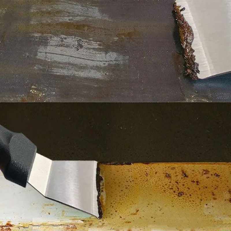 Dụng Cụ Nạo Làm Sạch Bếp Lò Nướng Bằng Thép Không Gỉ Hob Tay Cầm Nhựa Thẳng / Cu