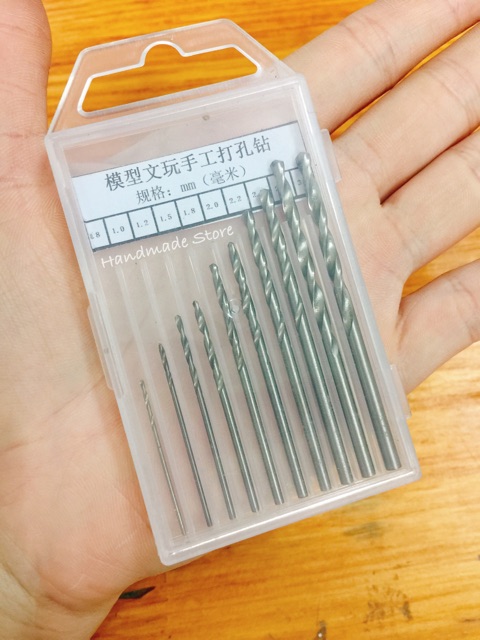 Khoan cầm tay mini + 10 mũi khoan