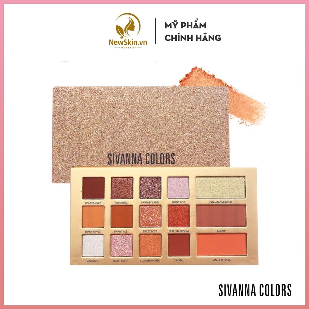 Bảng màu mắt kim tuyến Sivanna Pro Makeup Palette HF2009