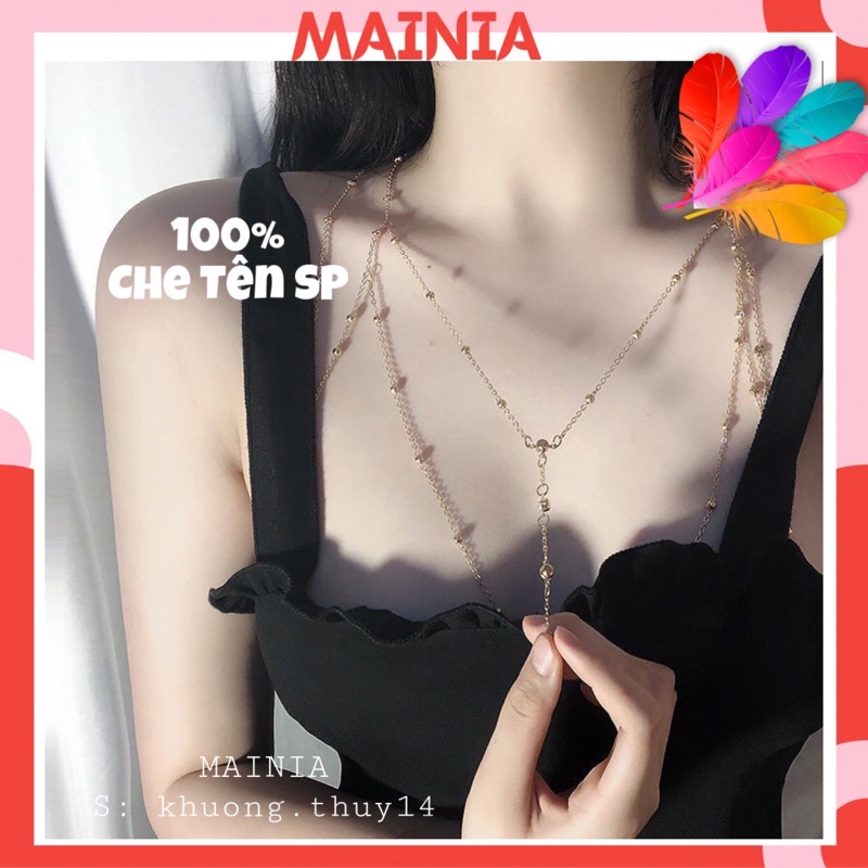 [ Hàng Sẵn ] Dây Đeo Ngực Đính Đá Siêu Sexy Gợi Cảm Quyến Rũ Mainia Shop