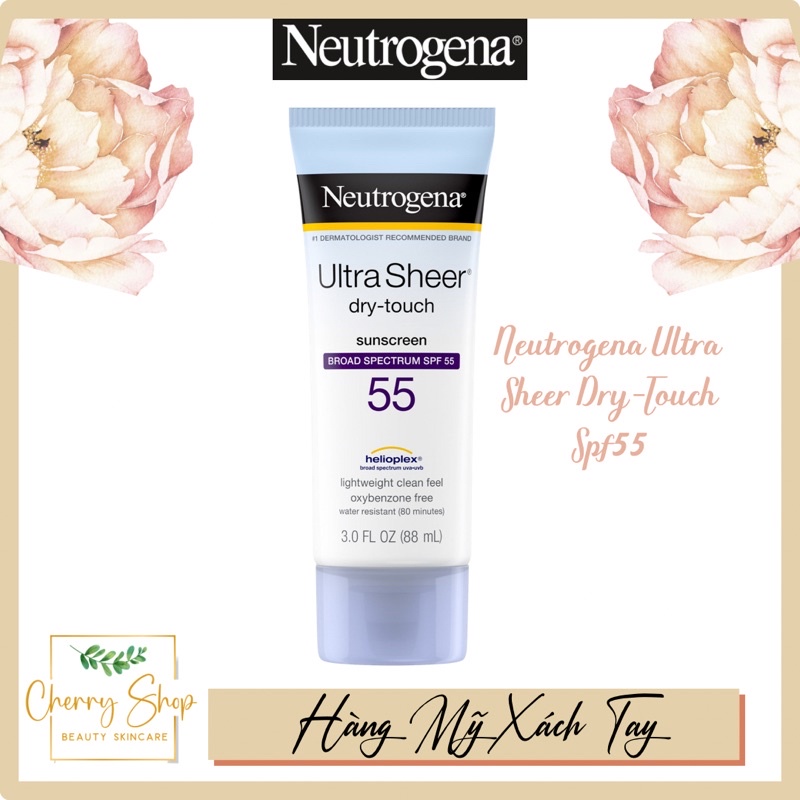 [Thanh Lý] Kem chống nắng dành cho mặt và body Neutrogena Ultra Sheer Dry Touch SPF 55 (88ml)