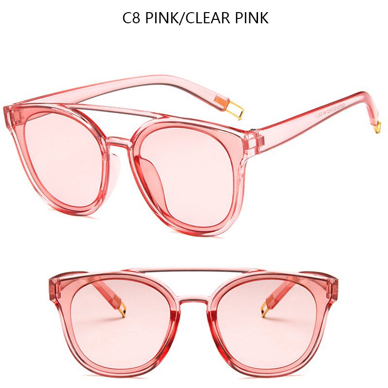 Thanh toán tại chỗ◆2018 New Korean Fashion Cat Eye Colorful Mercury Sunglasses Women Luxury Glasses