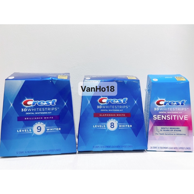 USA (7 ngày-7 gói) Miếng dán trắng răng CREST 3D WHITESTRIPS DENTAL