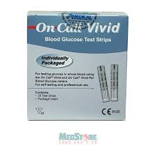 Que Thử Đường Huyết On Call Vivid hộp 25 test