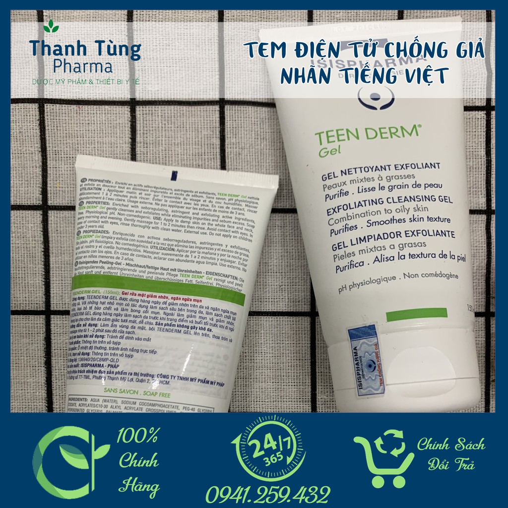 Isis Pharma Teen Derm Gel [CHÍNH HÃNG] Sữa Rửa Mặt Giảm Nhờn & Ngăn Ngừa Mụn Nhập Khẩu Pháp 150ml | BigBuy360 - bigbuy360.vn