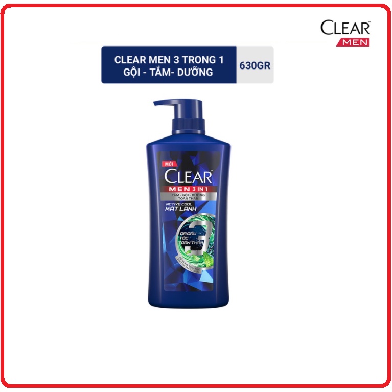 Dầu Gội CLEAR MEN Chai 650g ( Công Thức Mới )