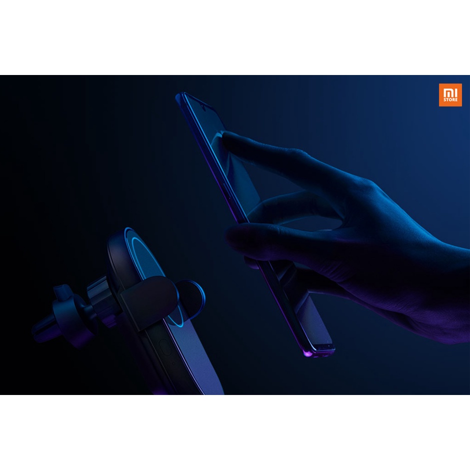 Giá đỡ điện thoại, Kẹp điện thoại kiêm sạc không dây sạc nhanh 20W trên ô tô xiaomi