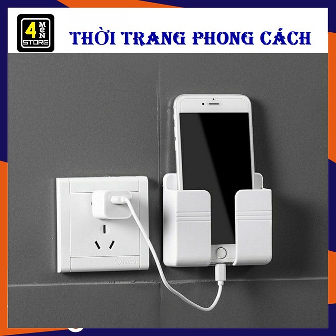 Kệ Dán Tường Để Điện Thoại Khi Sạc Có Khe Hở Tiện Lợi/ Giá Đỡ Sạc Điện Thoại Treo Tường/ Kệ Đựng Đồ Dán Tường Đa Năng