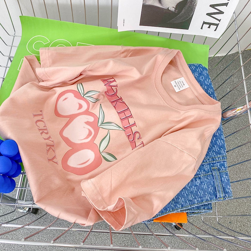 Áo Thun cotton Tay Ngắn Dáng Rộng Phong Cách Hàn Quốc Mới