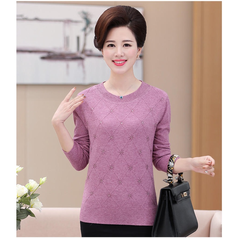 ( HÀNG SẴN) Áo Len Trung Niên Cho Mẹ Đẹp Thời Trang AL70 - Hàng Quảng Châu Cao Cấp | BigBuy360 - bigbuy360.vn