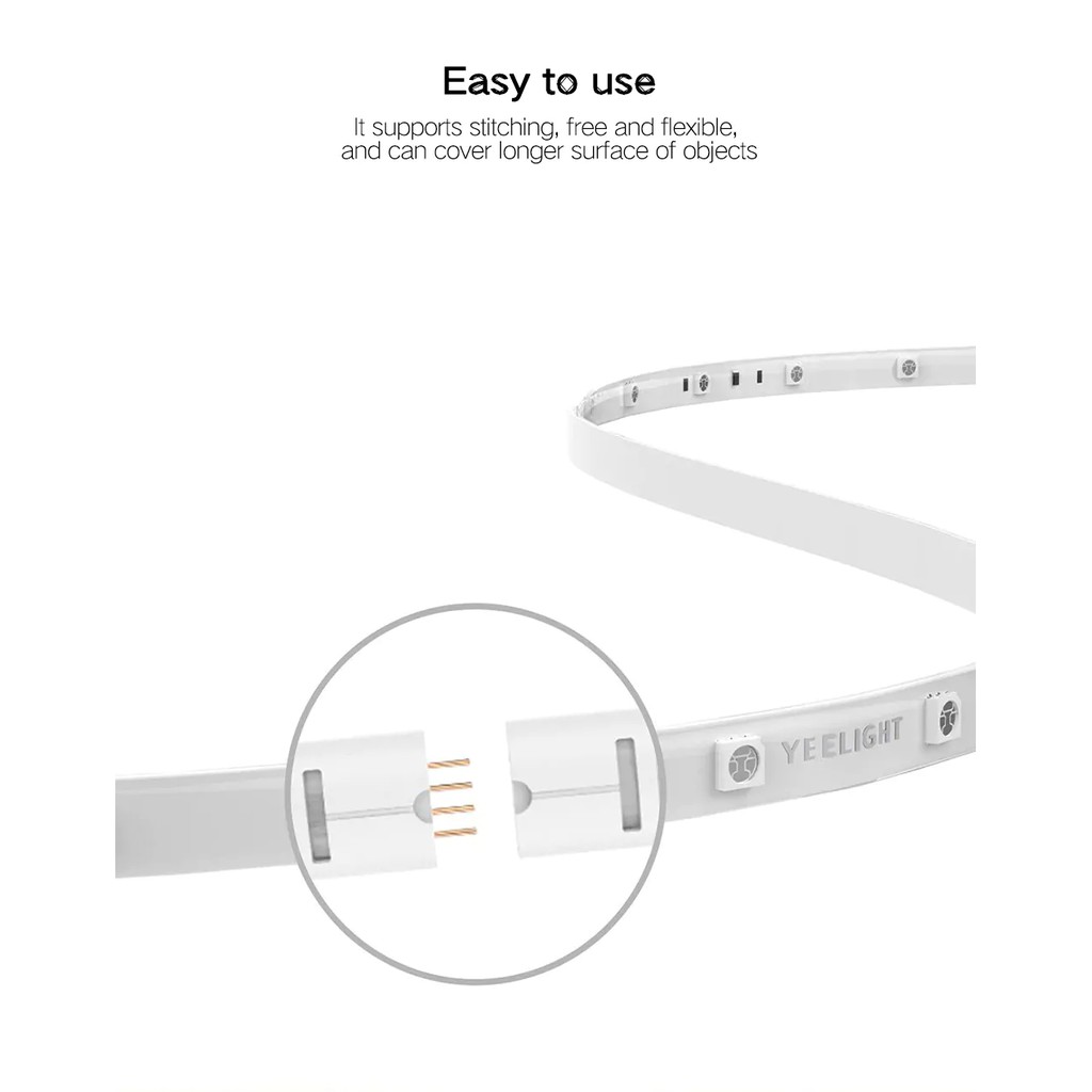 [Hỏa tốc HN] Đèn LED dây thông minh Yeelight Strip Pro /1S Kit 2m, Hỗ trợ Apple HomeKit, Google, Alexa, Mi Home