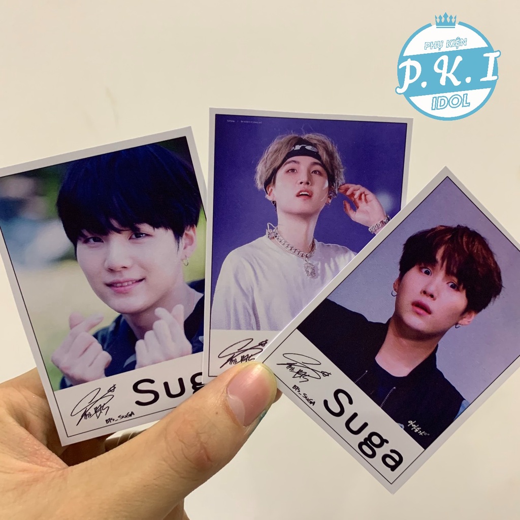 Bộ Lomo Suga BTS Làm Quà Tặng Ý Nghĩa - Tặng Kèm Sheet Bảo Vệ