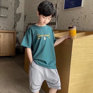 Áo thun BXPB tay ngắn dáng rộng in họa tiết thời trang mùa hè phong cách Hàn Quốc cho trẻ em trai và gái