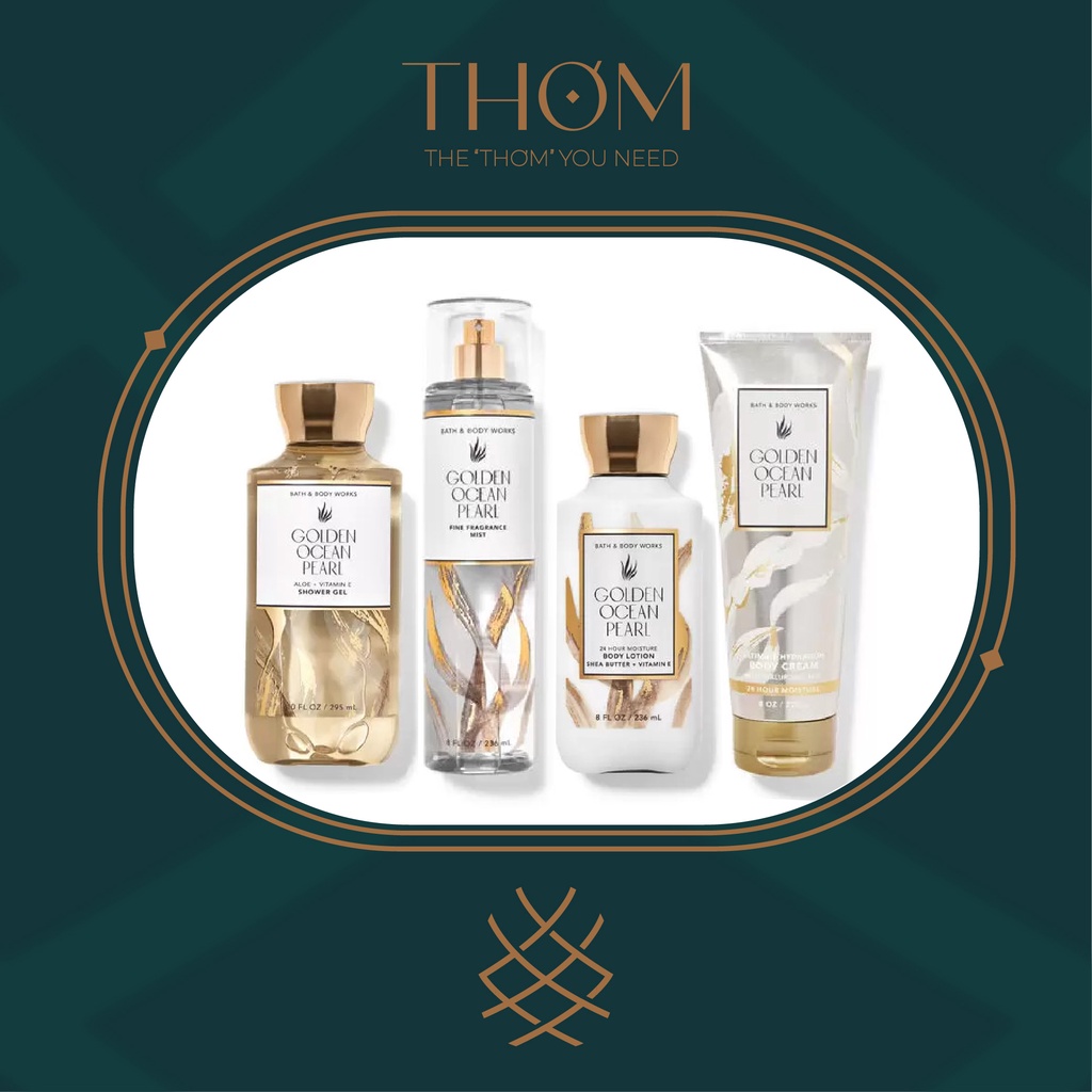 GOLDEN OCEAN PEARL  | Sản Phẩm Tắm Dưỡng Xịt Thơm Toàn Thân Bath &amp; Body Works