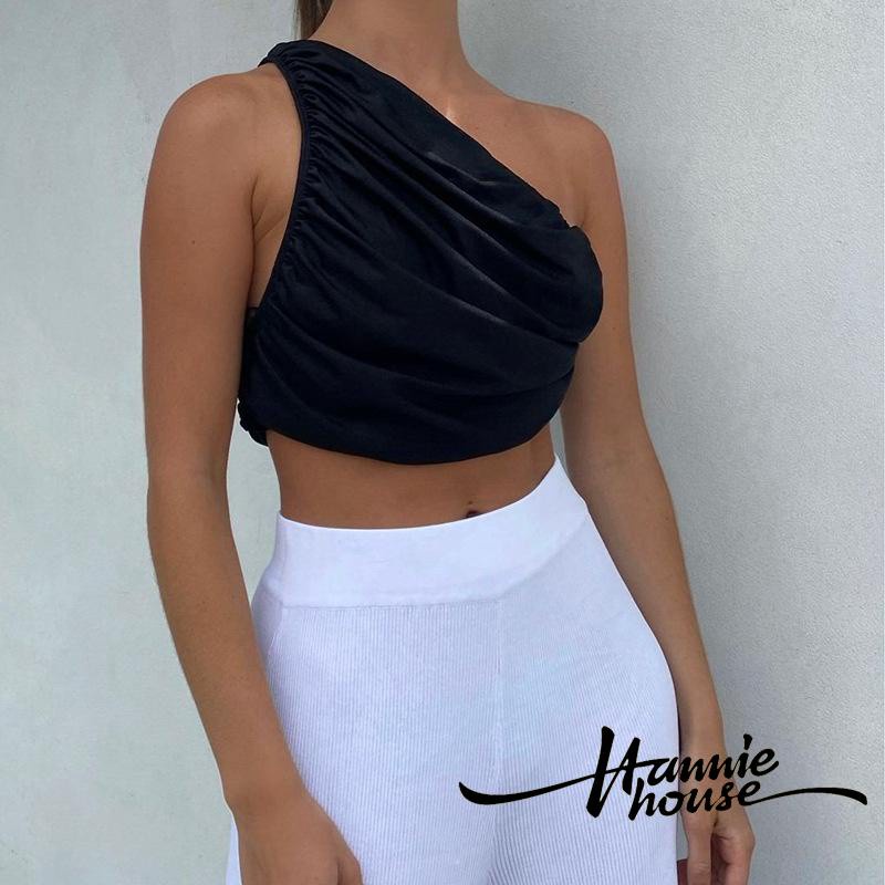 Áo Croptop Không Tay Màu Sắc Đơn Giản Quyến Rũ Dành Cho Nữ | BigBuy360 - bigbuy360.vn