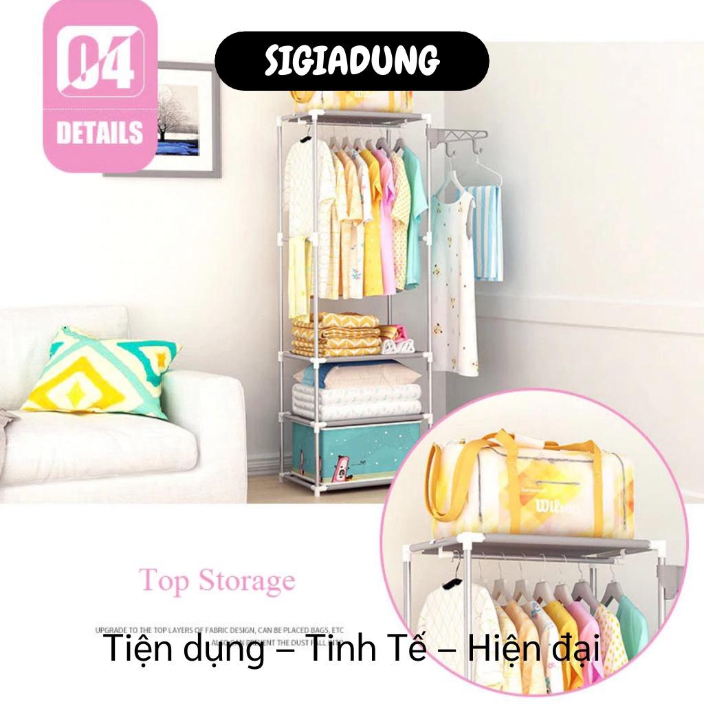 Giá treo quần áo XẢ TỒN Tủ treo quần áo hình chữ nhật loại lớn 170x55x36cm Kệ tủ để quần áo 9571