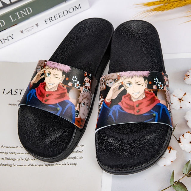 Dép lê đế dày thoáng khí chống trượt in hình hoạt hình anime 2022