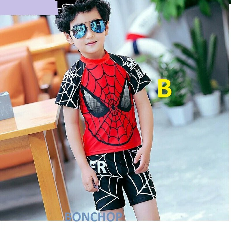 Bộ bơi Spiderman bé trai cao cấp Size nhỏ sale 99k