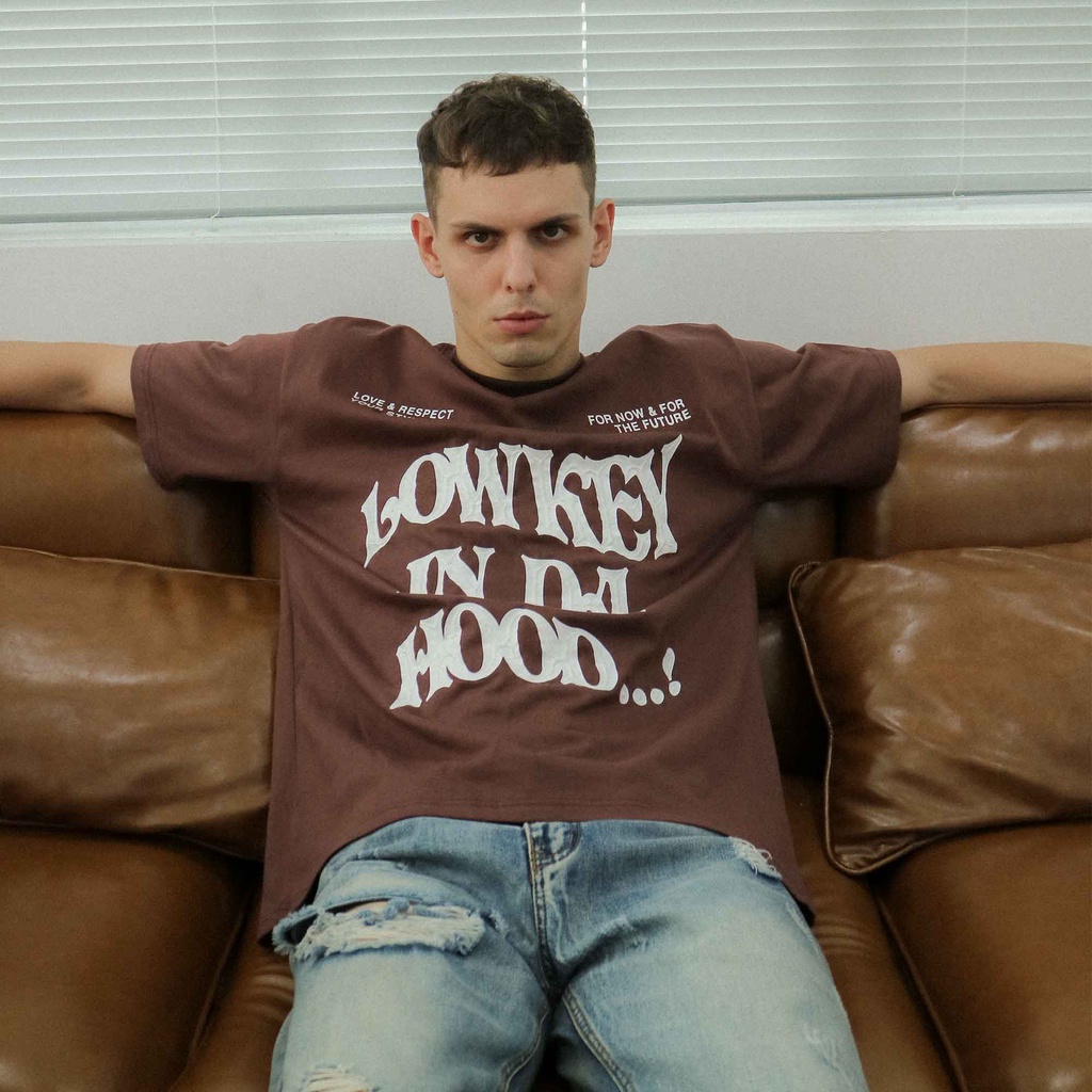 Áo thun Unisex Lowkey In Da Hood - Hình In Nổi