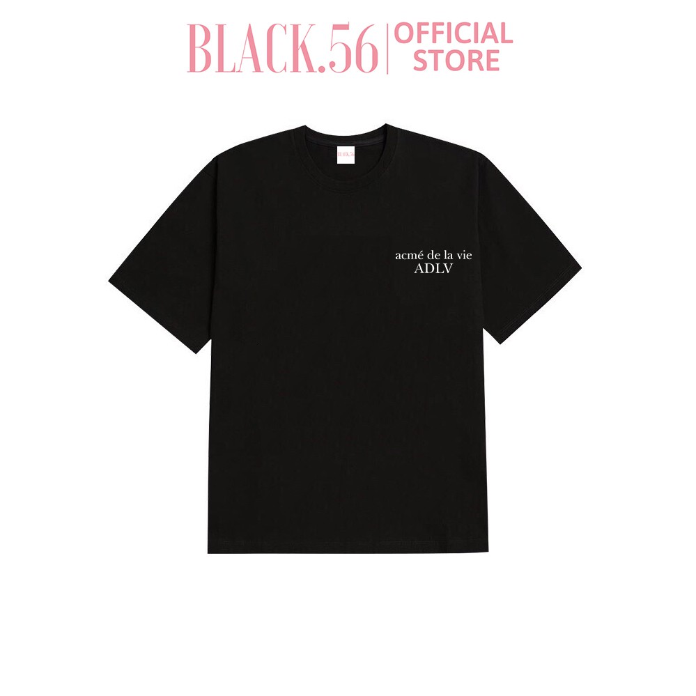 Áo thun unisex ACMÉ DE LA VIE BASIC LOGO , áo thun nữ form rộng tay lỡ cá tính , BLACK56 M10