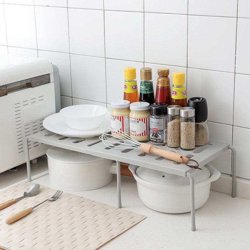 kệ để đồ bằng nhựa đựng dụng cụ hoa quả có chân, thay đổi được kích thước