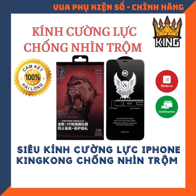 [ Đã có 12/13 ] SIÊU KÍNH CƯỜNG LỰC KING KONG CHỐNG NHÌN TRỘM XS MAX X XS XR 8plus 7plus11 12 Pro Max