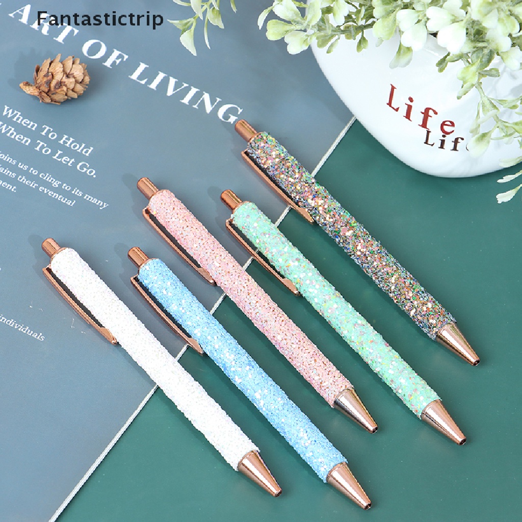 Bút Bi Mực Đen Ngòi 0.5mm Lấp Lánh