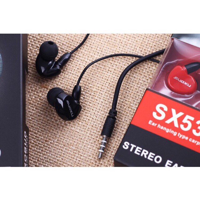 TAI NGHE NHÉT TAI SUOXU STEREO SX538 THỂ THAO