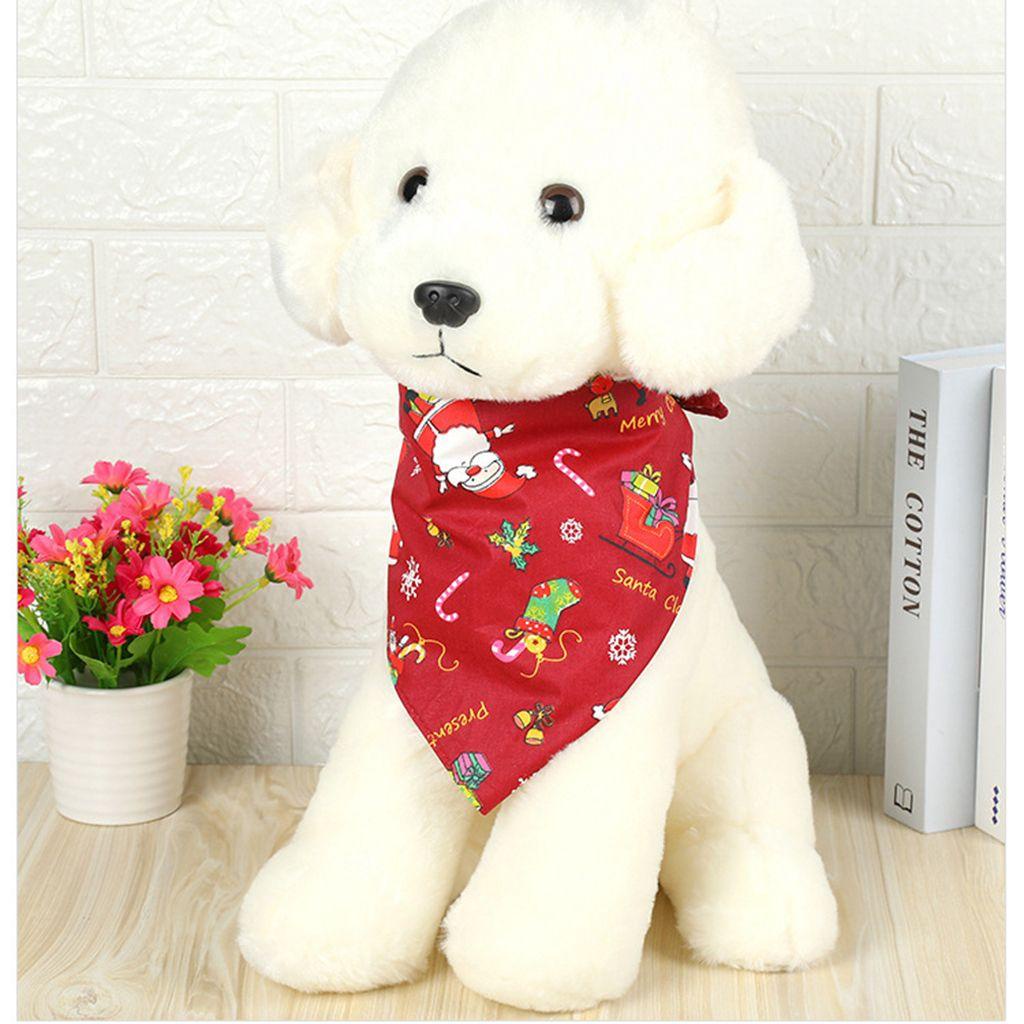 Khăn Quàng Cổ Tam Giác Siêu Nhẹ Trang Trí Giáng Sinh Dễ Thương Cho Thú Cưng Chó Mèo