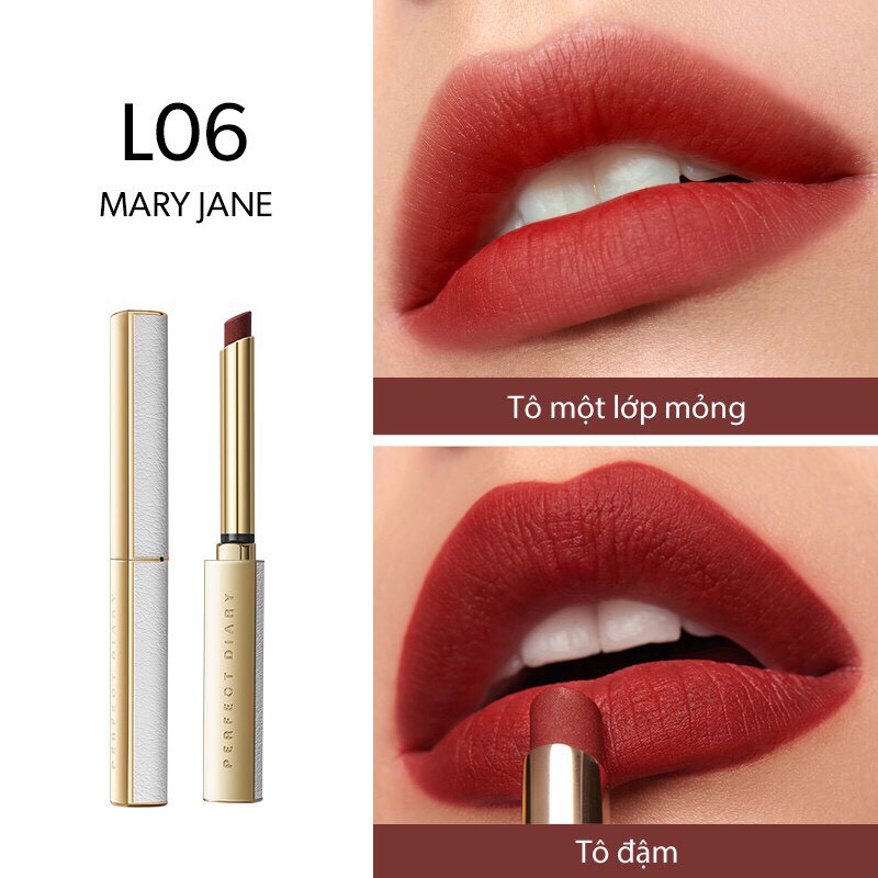Son lì dưỡng môi Perfect Diary màu nhung mịn không làm nặng môi 0.8g | BigBuy360 - bigbuy360.vn