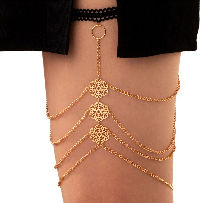 Chuỗi Dây Đeo Đùi Dạng Xích Tua Rua Quyến Rũ Cho Nữ