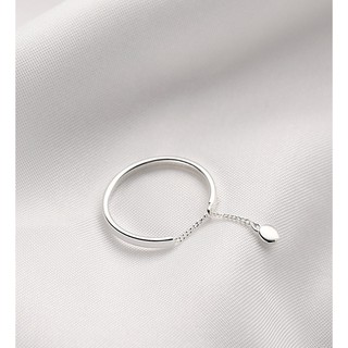 Nhẫn bạc trơn thiết kế độc đáo không gây dị ứng bạc ta S925 100% Rosaria Accessories