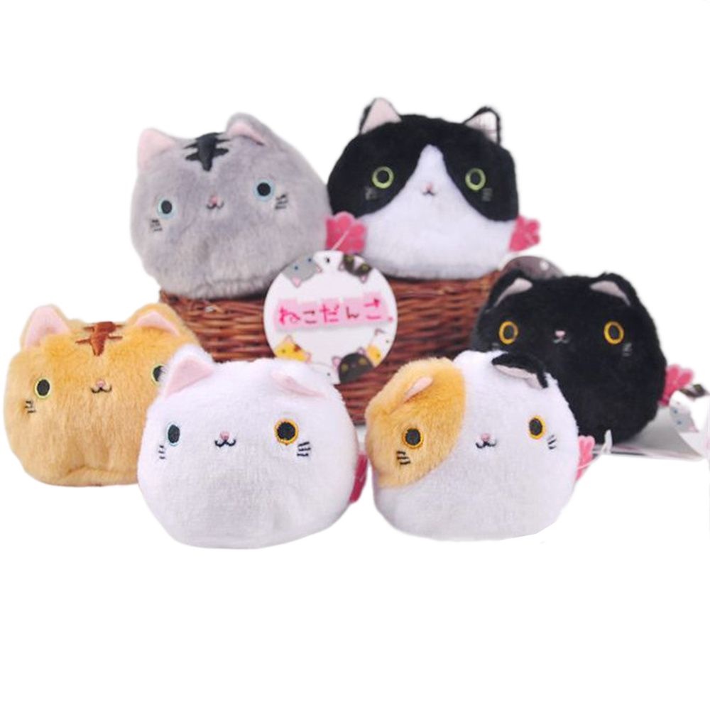 LANFY Móc Khóa Hình Mèo Nhồi Bông 8cm 6 Màu Lựa Chọn