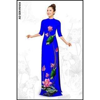 ÁO DÀI SEN CỔ TRÒN TAY LỞ