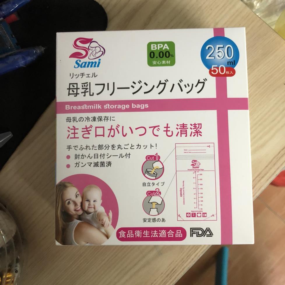 Túi trữ sữa Sami Nhật Bản 250ml - 50 túi