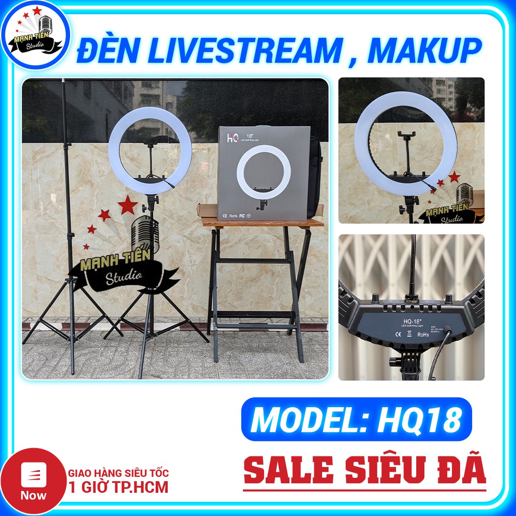 Đèn livestrem 45CM HQ18 hàng chuẩn xịn cực sáng cho livestream facebook, spa, tiktok, bigo.
