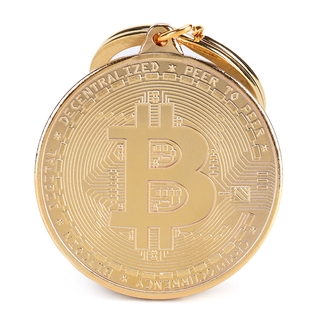 Móc khóa hình Bitcoin màu vàng độc đáo