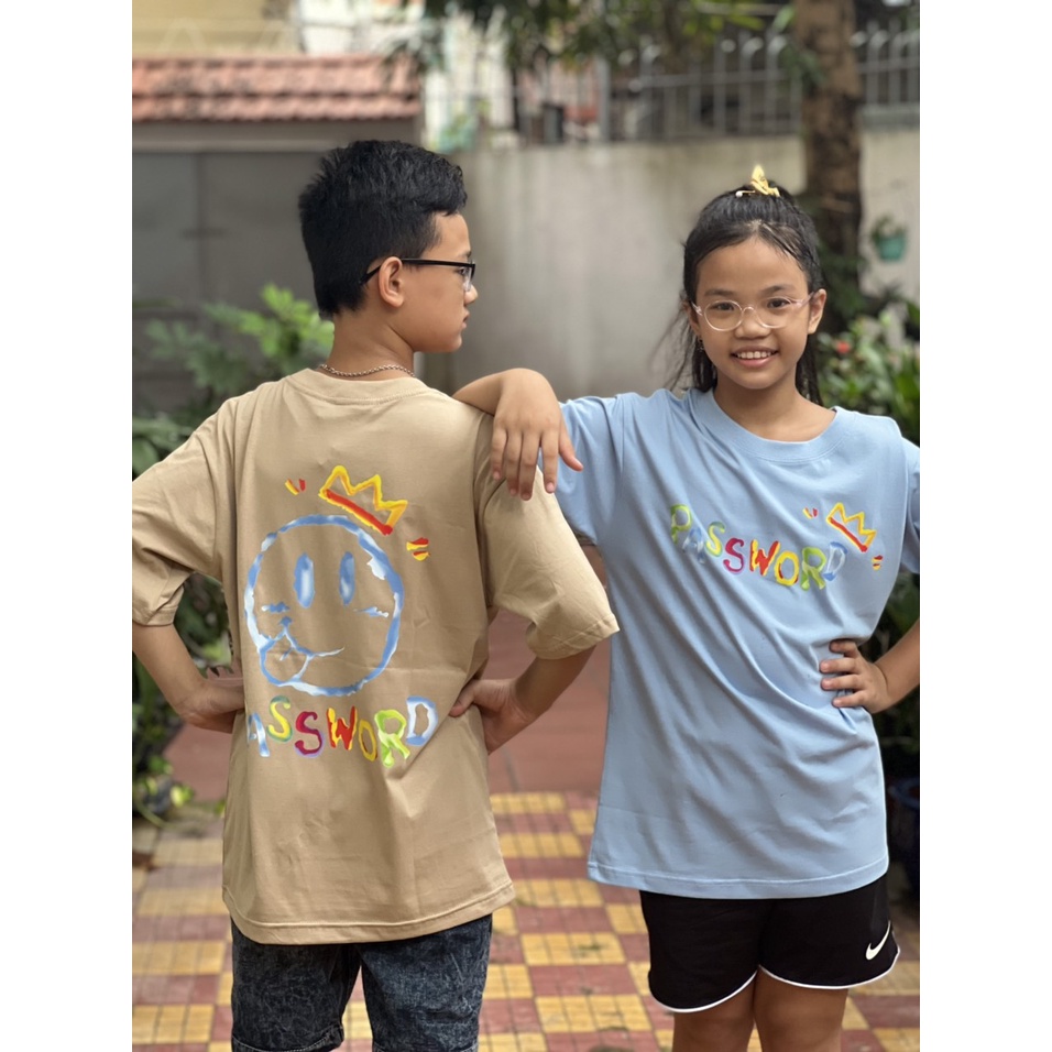 Áo thun Drew in hình mặt cười vương miện