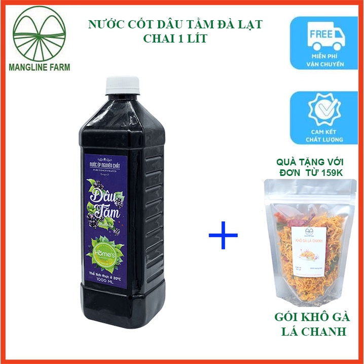 Nước cốt dâu tằm tươi Đà Lạt (nước cốt dâu ta) 1000ml lên men tự nhiên an toàn vệ sinh làm đẹp da cho chị em phụ nữ