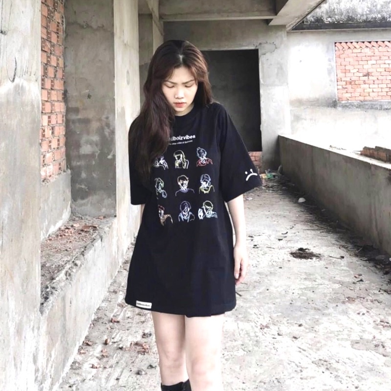 Áo thun sadboiz saddino ss2 chuẩn chính hãng logo hình thêu, áo thun sadboizaintcry nam nữ unisex form rộng local brand