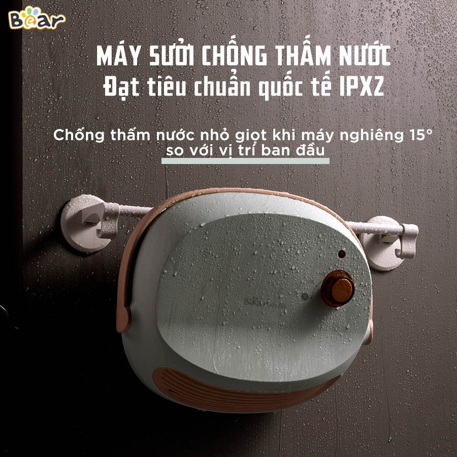 Máy Sưởi Để Bàn, Treo Tường Bear DNQ-A19B1 Chống Khô Da, Máy Sưởi Gốm Chống Thấm Nước An Toàn Cho Mẹ Và Bé