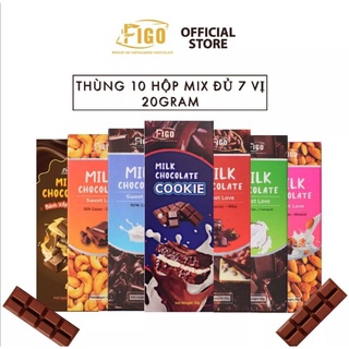Combo 10 hộp socola 50% 20g figo
