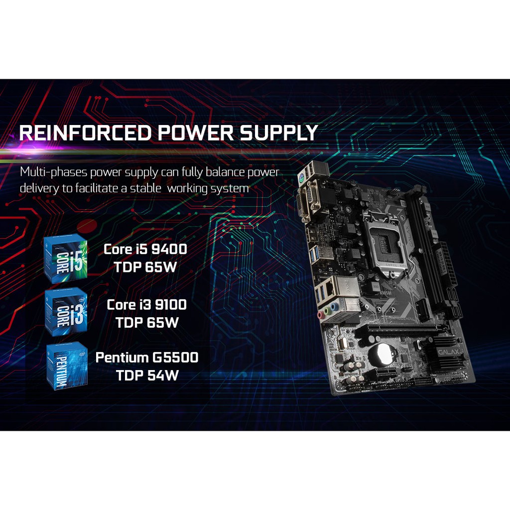 Bo mạch chủ GALAX B365M new, bảo hành chính hãng 36th (Intel B365, Socket 1151, m-ATX, 2 khe RAM DDR4) | BigBuy360 - bigbuy360.vn