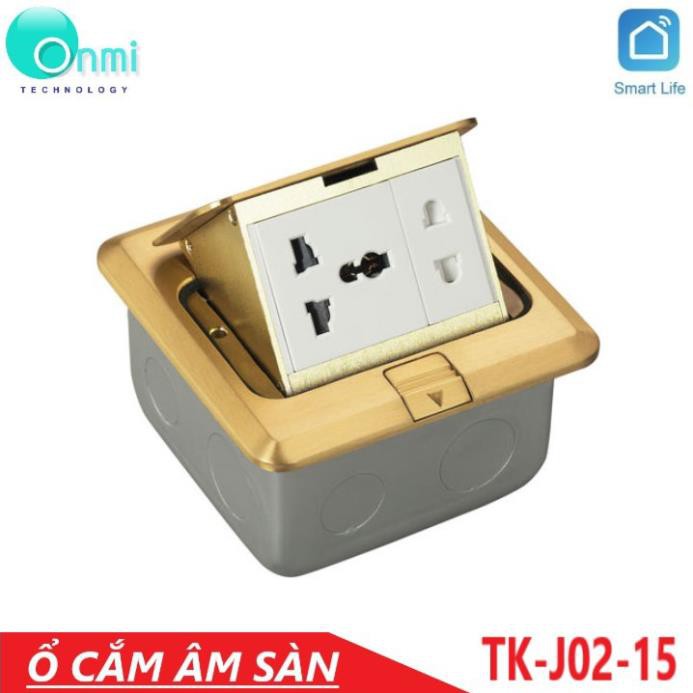 Bán sỉ- Ổ cắm điện âm sàn đa năng bằng đồng thau Tenko TK-J02-15 uy tín ONMI.VN chính hãng.