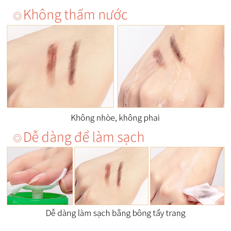 BEAUTY GLAZED Bút chì xé kẻ lông mày tiện dụng 5 màu tùy chọn