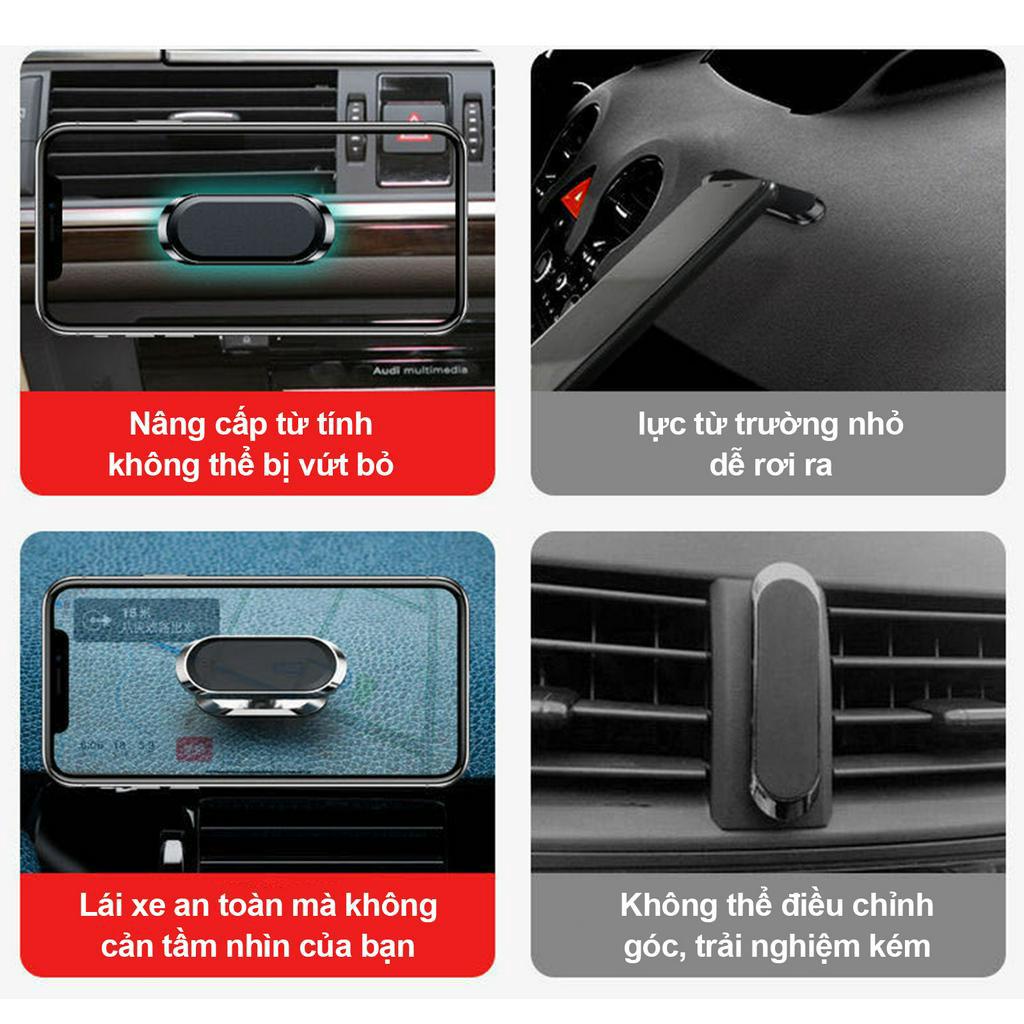 Giá Đỡ Điện Thoại Trên Ô Tô  XOAY 360 Độ Dạng Hít Bằng Nam Châm Siêu Chắc Gắn Vào Mọi Vị Trí Xe Ô Tô