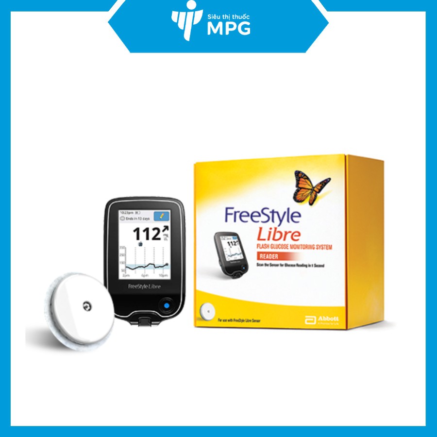 Freestyle Libre Abbott máy đo đường huyết không lấy máu an toàn, công nghệ Enzym [tặng 1 hộp MPSUNO trị giá 297k]